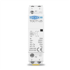 Tomzn TOCT1-25 Contactor 2P 25A 220V Din Rail Ac Modular Contactor