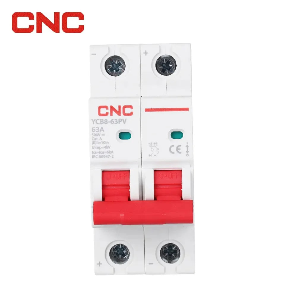 CNC YCB8-63PV 63A 4P DC 1000V MCB Photovoltaic Circuit Breaker