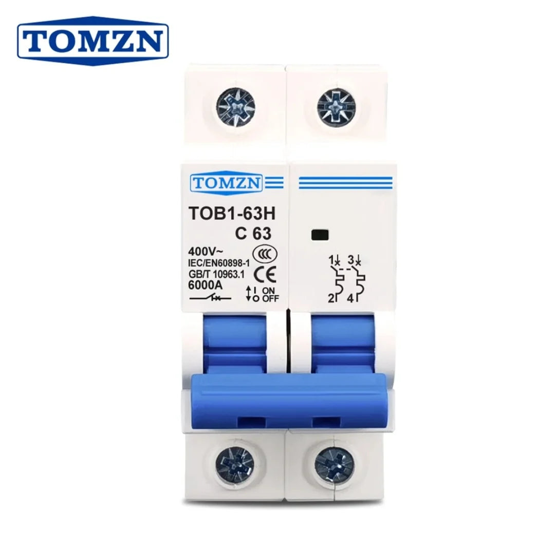 Tomzn 2P AC C Type MCB Circuit Breaker