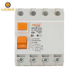 Mora 3-Phase 4P 63A RCCB – Residual Current Circuit Breaker with Leakage Protection